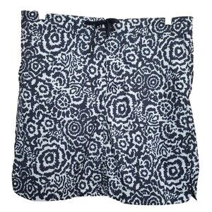 RipSkirt Hawaii Nightblooms Black Lace-Up Waist Skirt with Pockets Size Large